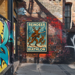 Reindeer Biathlon Poster