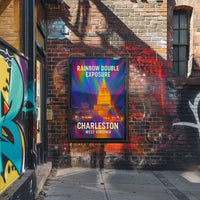 Rainbow Double Exposure Charleston Poster