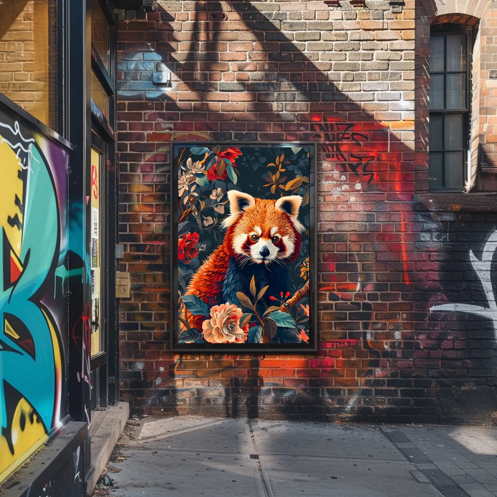 Red Panda Nature Whimsy: Stunning Vibrant Animal Poster