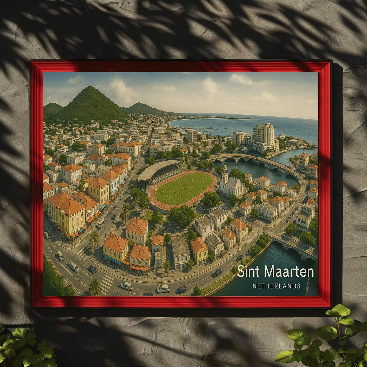 Sint Maarten Aerial View Poster