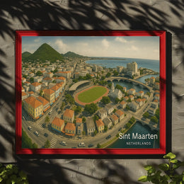 Sint Maarten Aerial View Poster