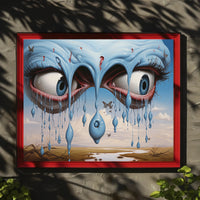 Surreal Blue Eyes Poster in Abstract or Artistic Poster