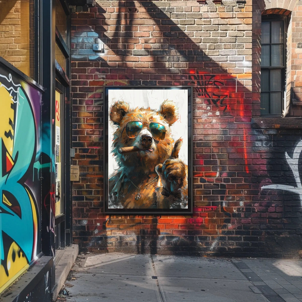 Cool Bear With Attitude Poster