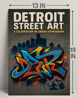 Detroit Street Art Wall Art Print PosterGoat