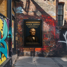 Andrew Johnson Historical Presidential Portrait Poster PosterGoat