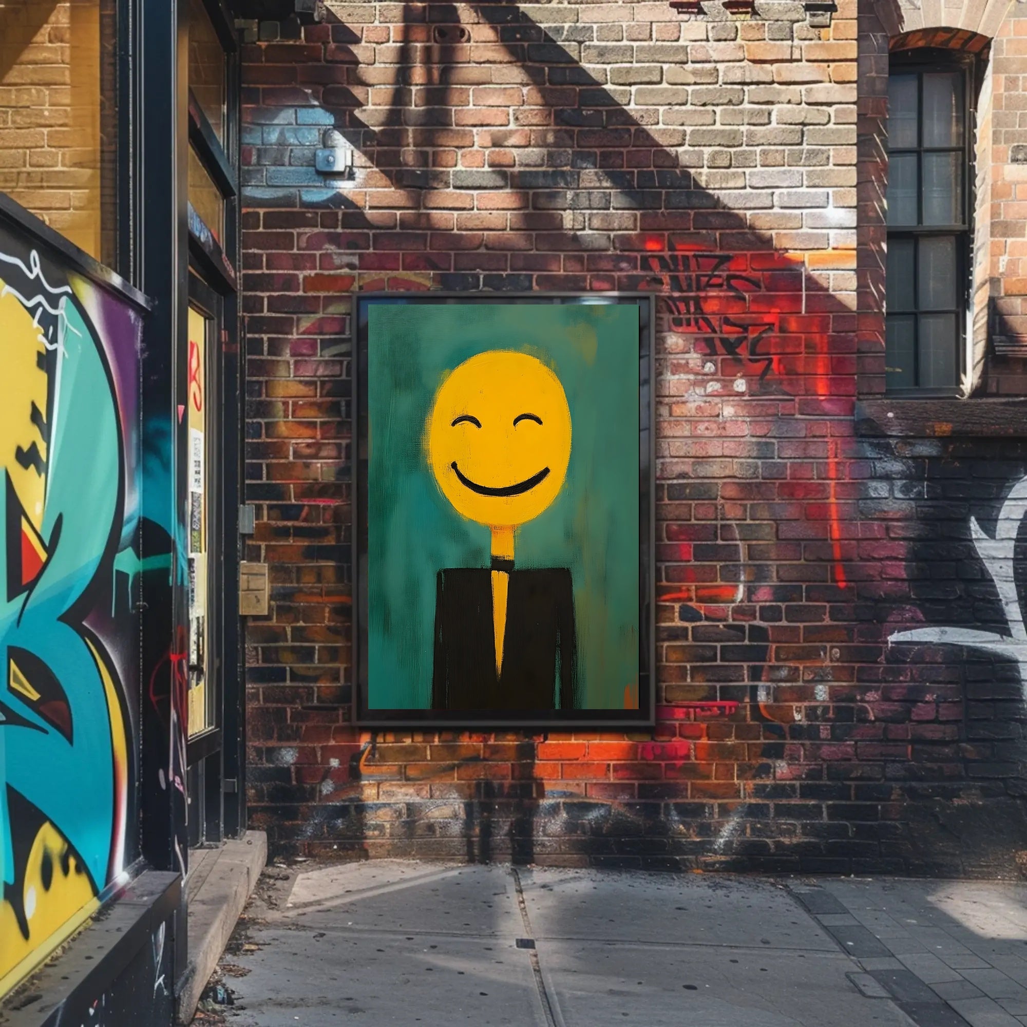 Smiley In A Suit Poster Whimsical Wall Art Print