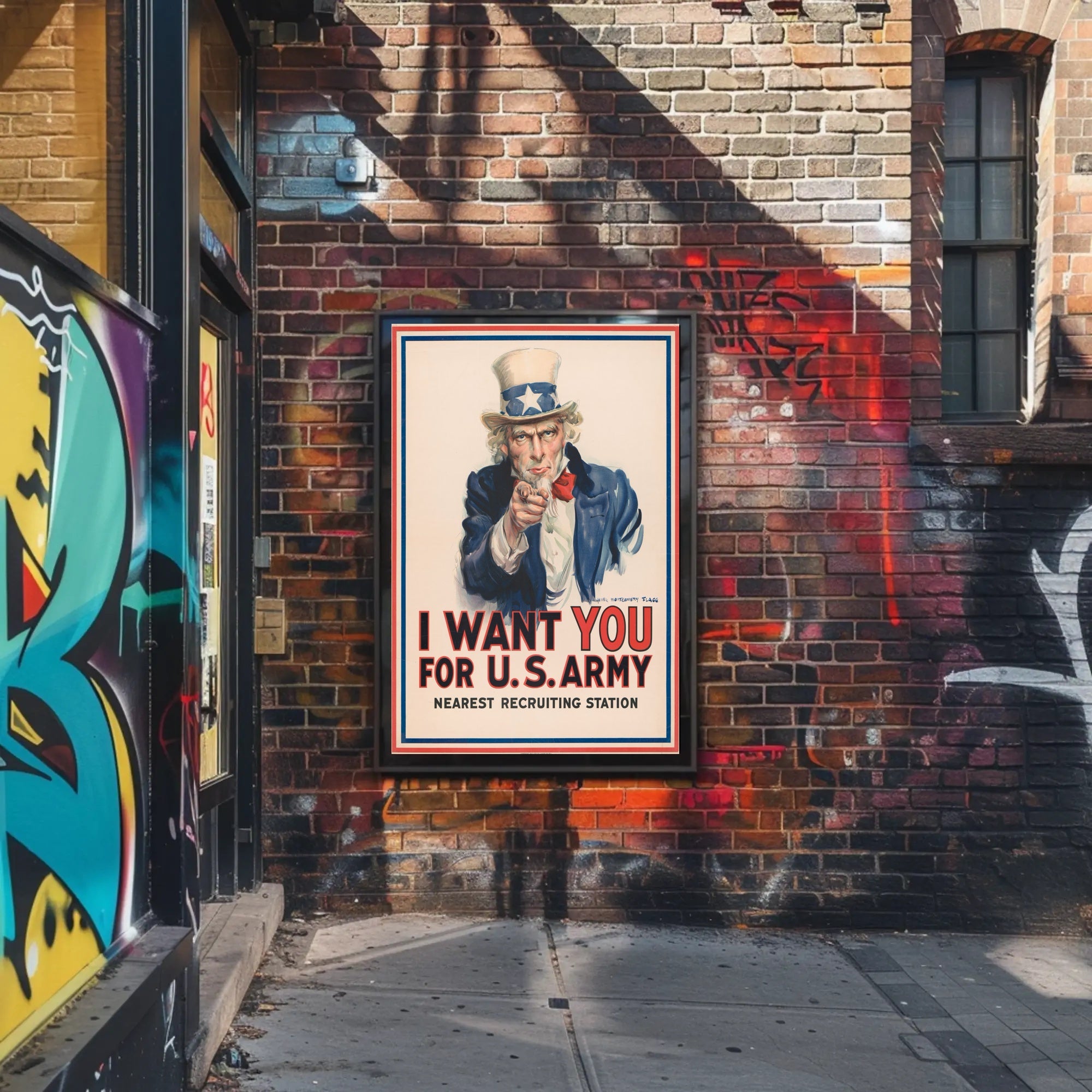 Uncle Sam Military Recruitment Call to Action Poster