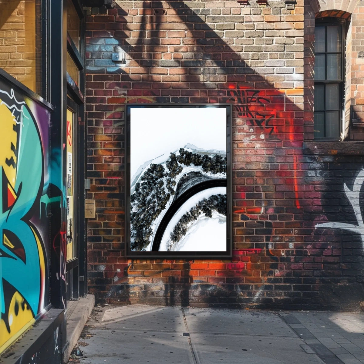 Winter Roadscape Poster