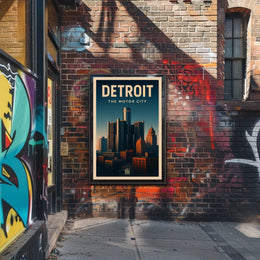 Detroit The Motor City Poster