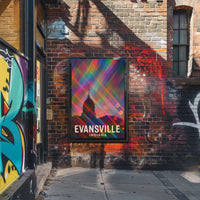 Evansville Indiana Scenic Travel Realism Poster