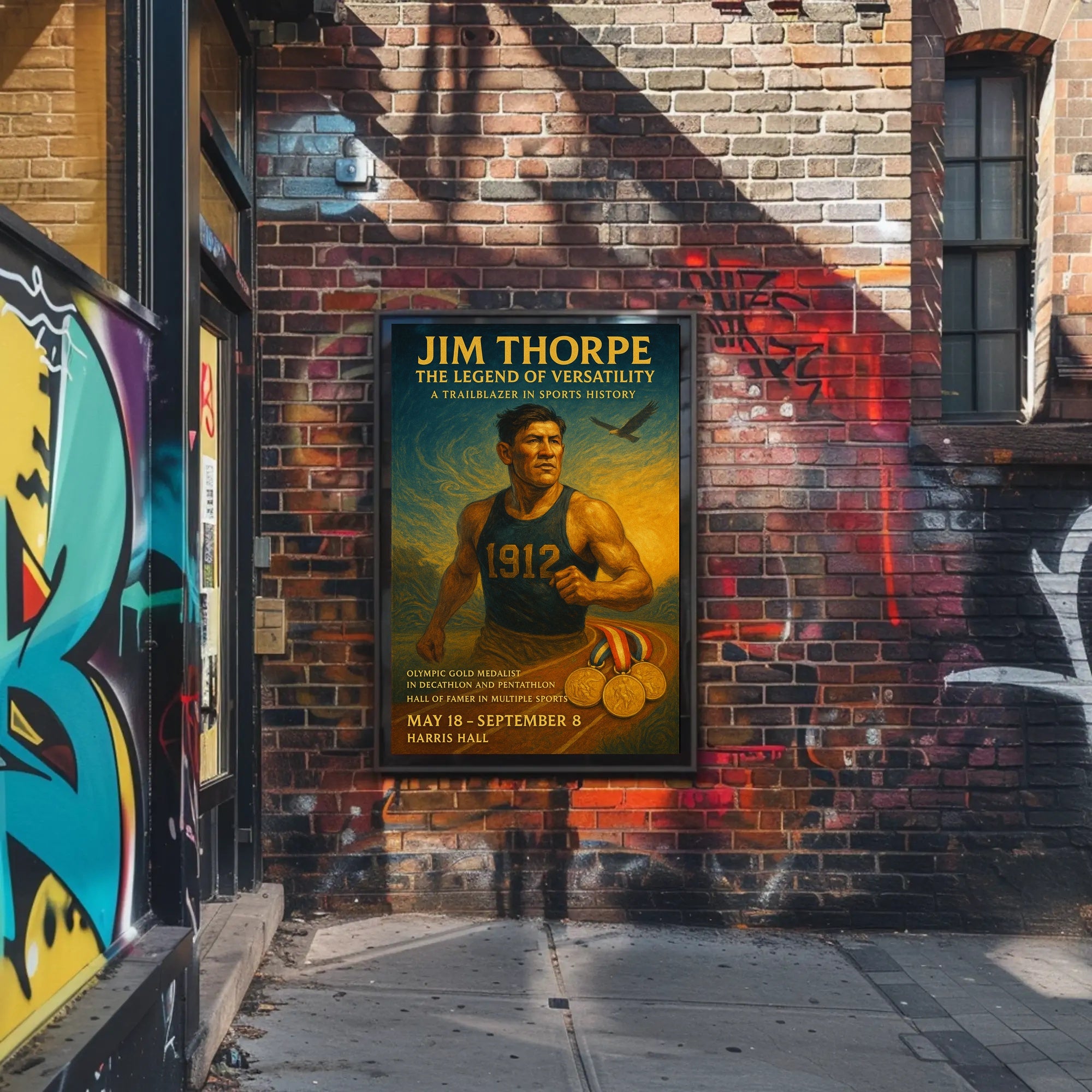 Jim Thorpe Athletic Excellence Vintage Sports Poster