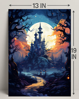 Enchanted Castle Under The Moon Poster
