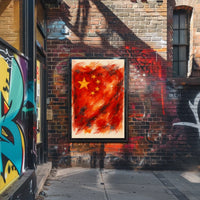Abstract Chinese Flag Abstract Poster