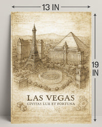 Las Vegas Civitas Lux et Fortuna Poster PosterGoat