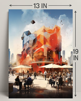 Geometric Urban Oasis Poster