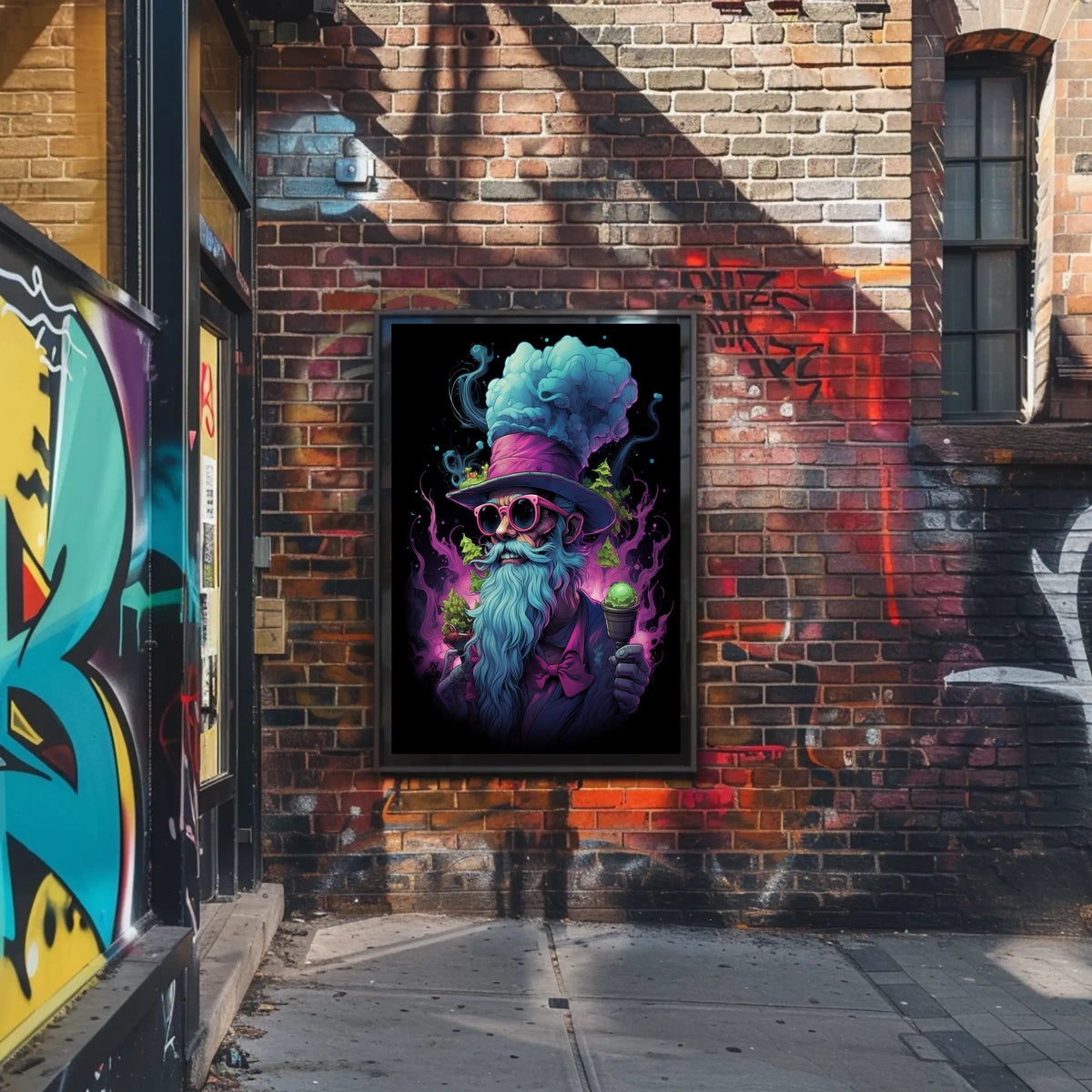 Whimsical Surreal Chef with Vibrant Imagery - Abstract Poster