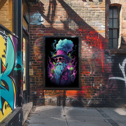 Whimsical Surreal Chef with Vibrant Imagery - Abstract Poster