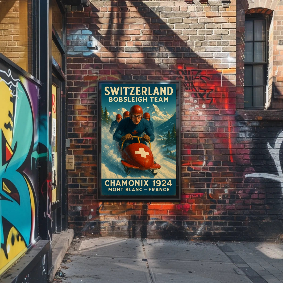 Switzerland Bobsleigh Team Chamonix Poster