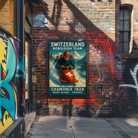 Switzerland Bobsleigh Team Chamonix Poster