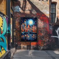 Enchanted Cityscape At Night Poster
