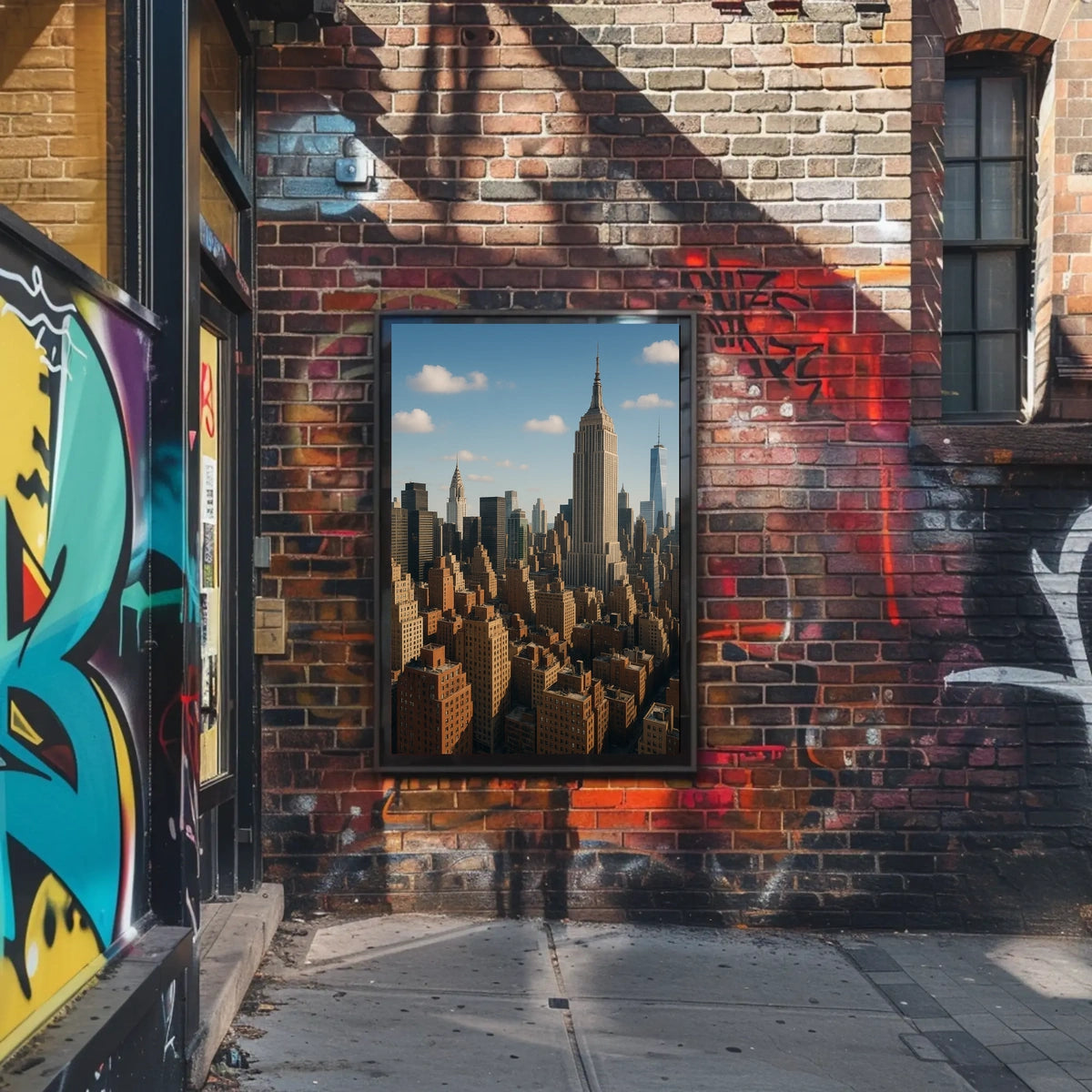 New York City Skyline Photorealistic Poster Art
