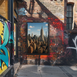 New York City Skyline Photorealistic Poster Art