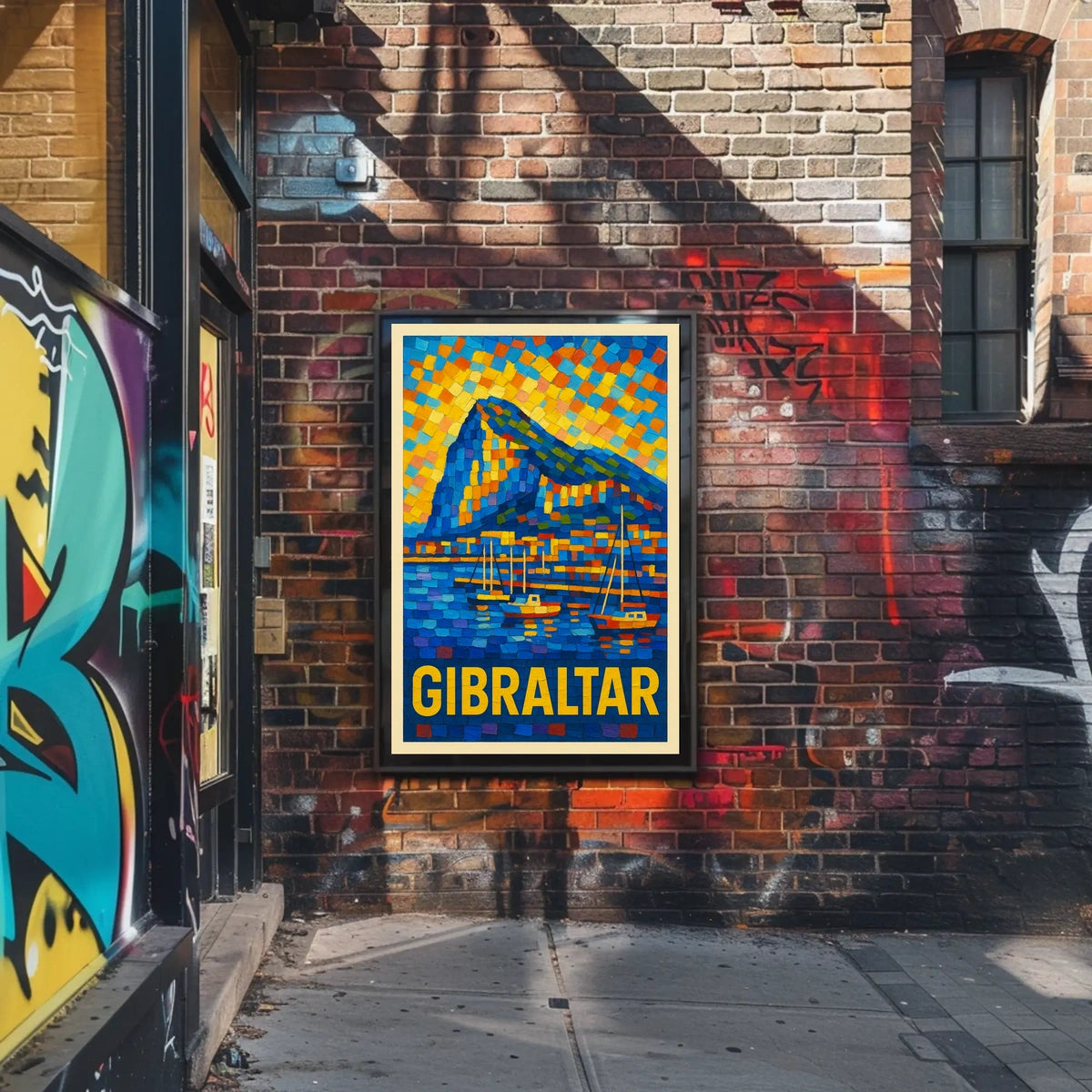 Gibraltar A Vibrant Mosaic Poster
