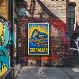 Gibraltar A Vibrant Mosaic Poster
