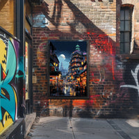 Neon Night Market Poster