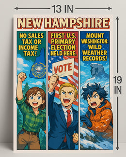New Hampshire Highlights Poster PosterGoat