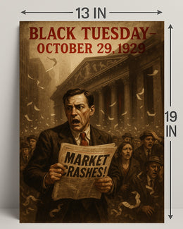 Black Tuesday Chaos Vintage Historical or Presidential Poster