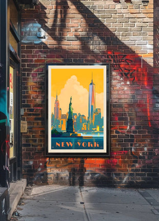 New York Adventure Vintage Travel Poster