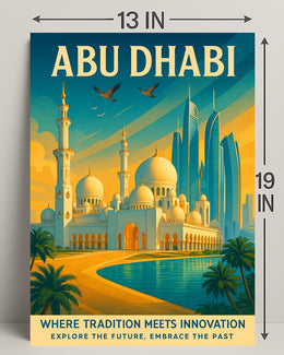 Abu Dhabi Skyline Art Print: Urban or Cityscape Poster