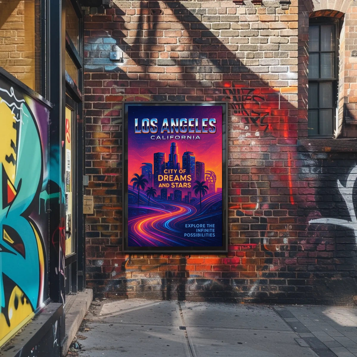 Los Angeles City Of Dreams And Stars Poster