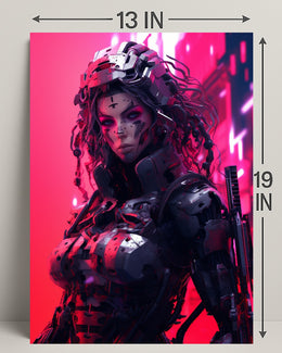 Cybernetic Warrior Poster PosterGoat