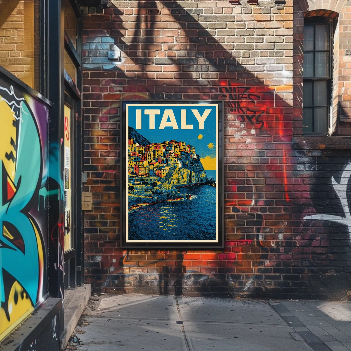 Vibrant Italy Coastline Poster