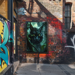 Enigmatic Forest Feline Art Print Poster Decor PosterGoat