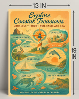 Explore Coastal Treasures Wall Art Print PosterGoat