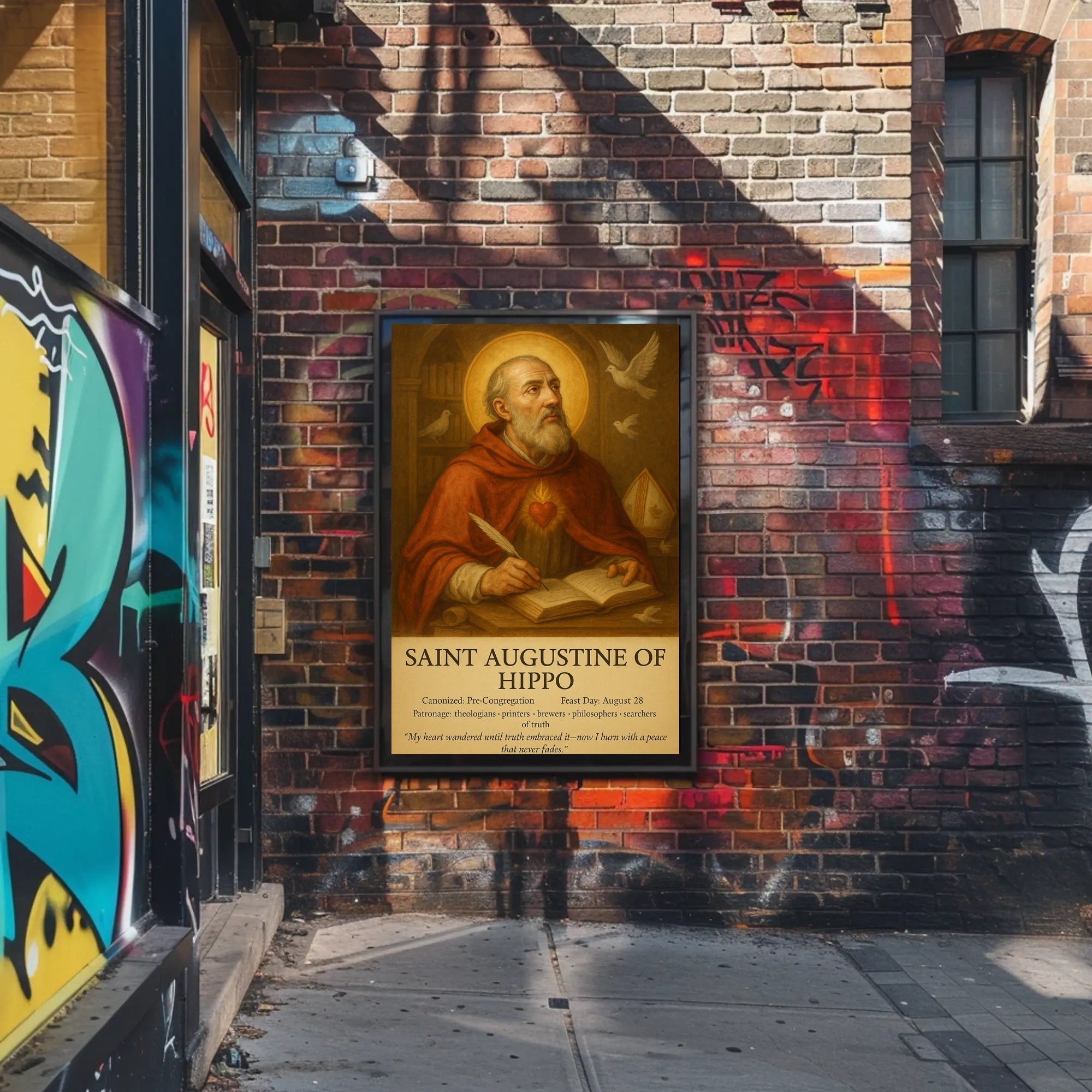 Saint Augustine’s Contemplation: Cultural or Heritage Poster
