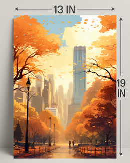 Autumn In The City Poster PosterGoat