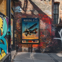 Boeing P-12 Vintage Aviation Poster: 1930s Adventure