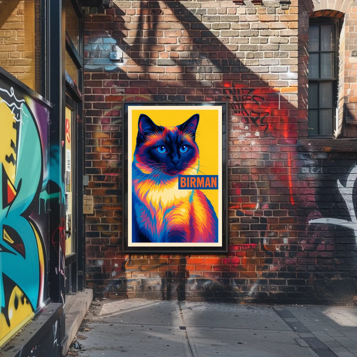 Vibrant Birman Cat Poster