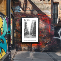 New York City Poster Vintage Cityscape Skyline Wall Art