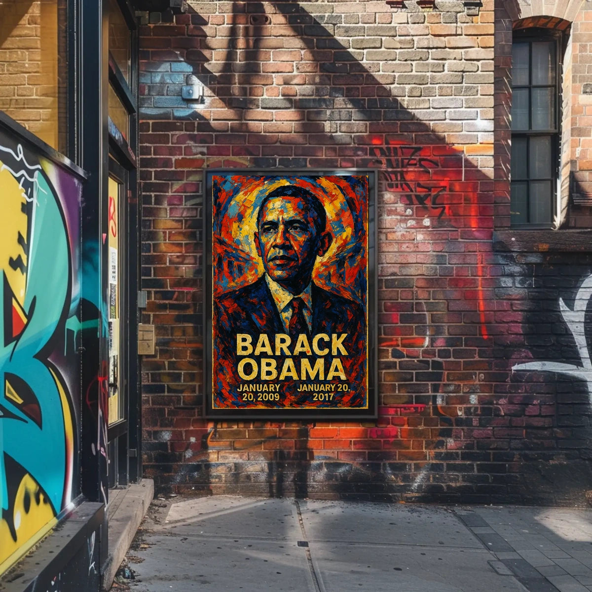 Barack Obama 44th President of the United States Glitch Hop Art Poster