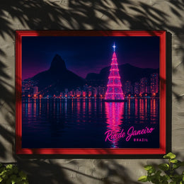 Rio de Janeiro Nightscape Poster