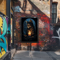 Enchanted Evening With A Cat Poster