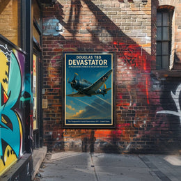 Douglas TBD Devastator Vintage Aviation Poster