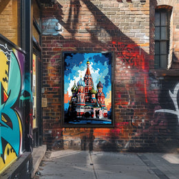 Saint Basil's Cathedral Whimsical Artistic Cultural Heritage Poster
