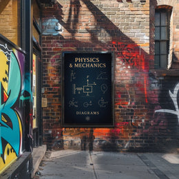 Physics Mechanics Diagrams Poster