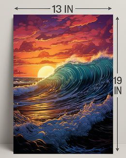 Oceanic Sunset Symphony Poster PosterGoat
